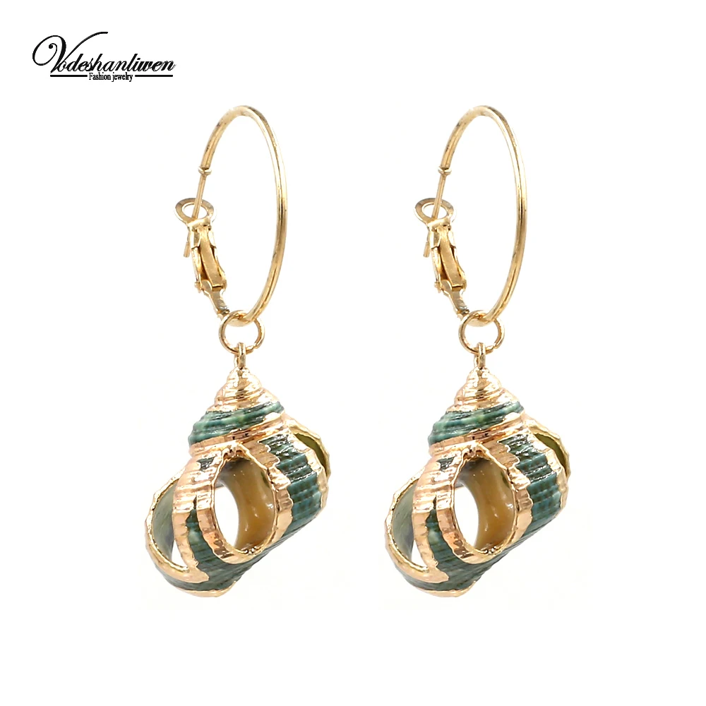 Vodeshanliwen New Beach style Conch Dangle Big Earrings Trendy Summer Shell Drop Earrings For Women Wedding Jewelry Accessory
Vodeshanliwen New Beach style Conch Dangle Big Earrings Trendy Summer Shell Drop Earrings For Women Wedding Jewelry Accessory