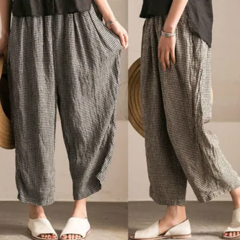 Wide leg pants Women Casual Elastic Waist Pants Loose 2018 Linen Beach Bloomers Holiday Long Pants Plus Size
Wide leg pants Women Casual Elastic Waist Pants Loose 2018 Linen Beach Bloomers Holiday Long Pants Plus Size