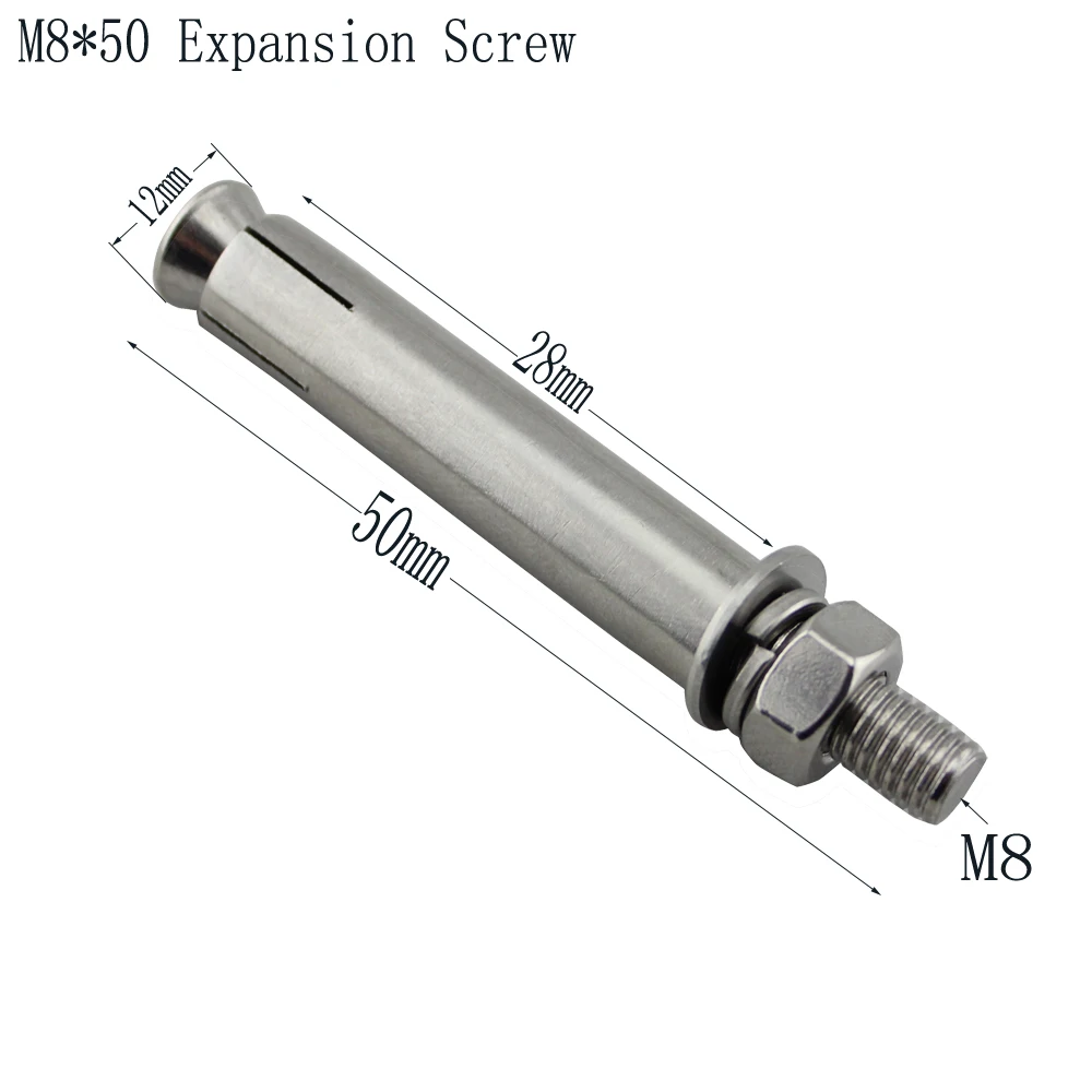 M8 Stainless Marine Expansion Bolt Screw Anchor External Hexagon Built-in Sleeve Concrete Anchor Bolt
M8 Stainless Marine Expansion Bolt Screw Anchor External Hexagon Built-in Sleeve Concrete Anchor Bolt