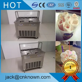 Philippines hot sale R410A Refrigerant fast cooling stir fry ice cream roll machine with 5 fruit containers
Philippines hot sale R410A Refrigerant fast cooling stir fry ice cream roll machine with 5 fruit containers