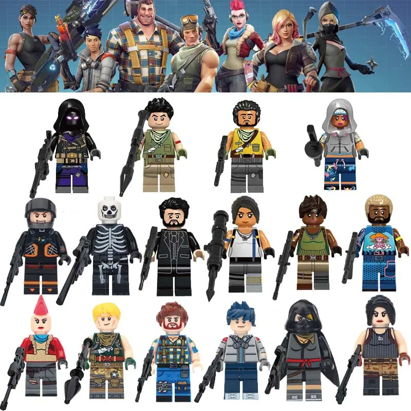 16PCS/lot With Black Weapon Blue Team Leader Teknique Raven Reaper Game Battle Royale Action Toys for Children
16PCS/lot With Black Weapon Blue Team Leader Teknique Raven Reaper Game Battle Royale Action Toys for Children