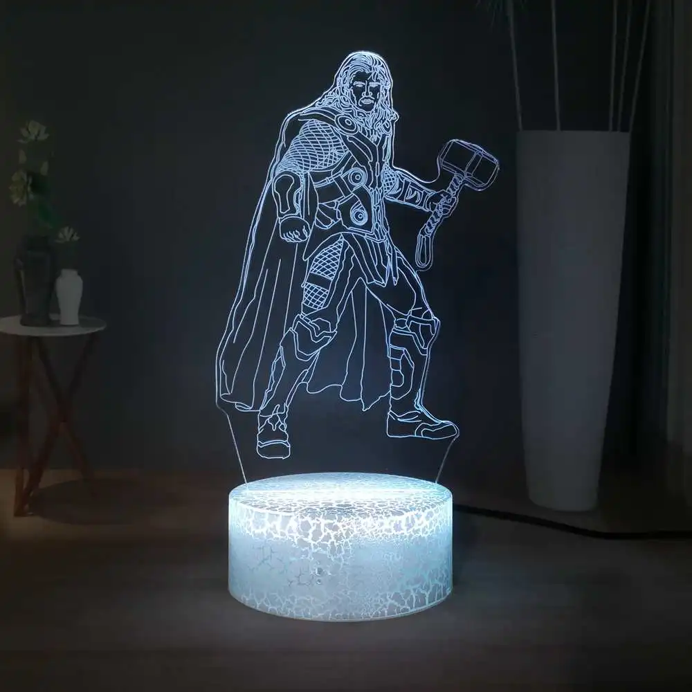 Thor's Hammer Creative LED Child Sleep Night Light Marvel Super hero Thor USB Touch 3D Illusion Atmosphere Lamp Kid Holiday Gift
Thor's Hammer Creative LED Child Sleep Night Light Marvel Super hero Thor USB Touch 3D Illusion Atmosphere Lamp Kid Holiday Gift