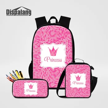 Dispalang 3 Pcs/set Pink School Backpack Lunch Box Pencil Box Princess Crown Prints School Bags for Girls Shoulder Bag Sac A Dos
Dispalang 3 Pcs/set Pink School Backpack Lunch Box Pencil Box Princess Crown Prints School Bags for Girls Shoulder Bag Sac A Dos