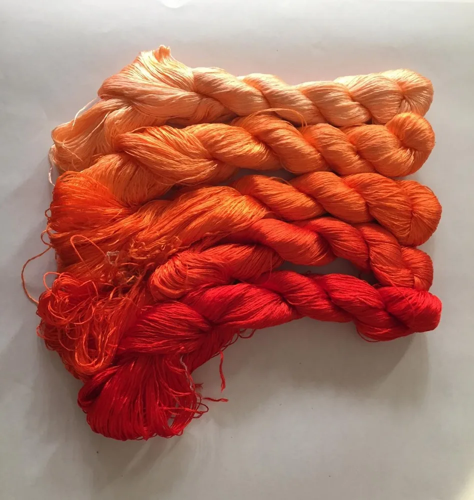 5 skeins hand-dyed Chinese natural mulberry silk embroidery thread floss 440m per skein #26
5 skeins hand-dyed Chinese natural mulberry silk embroidery thread floss 440m per skein #26