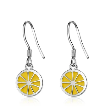 925 Sterling Silver Yellow Lemon Drop Earrings For Women Fruit Jewelry Gift sterling-silver-jewelry pendientes brincos EH749
925 Sterling Silver Yellow Lemon Drop Earrings For Women Fruit Jewelry Gift sterling-silver-jewelry pendientes brincos EH749