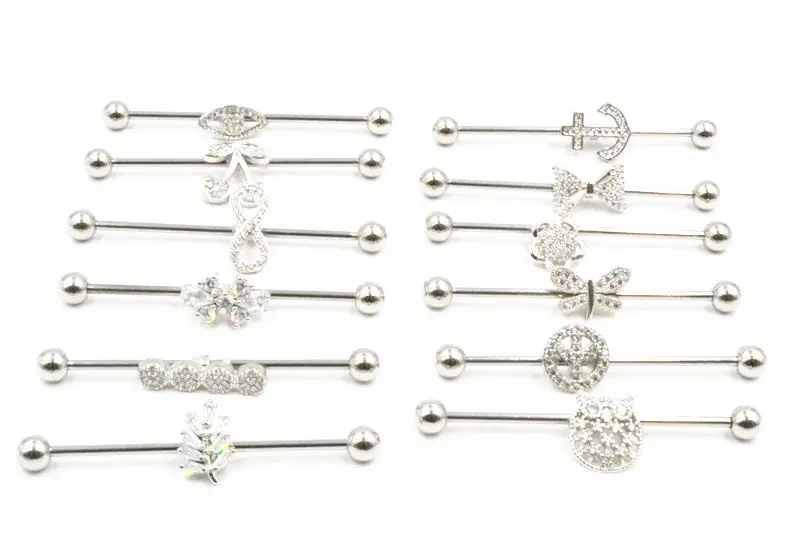 Lot50pcs 14g CZ Surgical Steel Industrial Ear Scaffold Barbells Cartilage Helix Bar Body Jewelry Ear Piercing Earring New
Lot50pcs 14g CZ Surgical Steel Industrial Ear Scaffold Barbells Cartilage Helix Bar Body Jewelry Ear Piercing Earring New