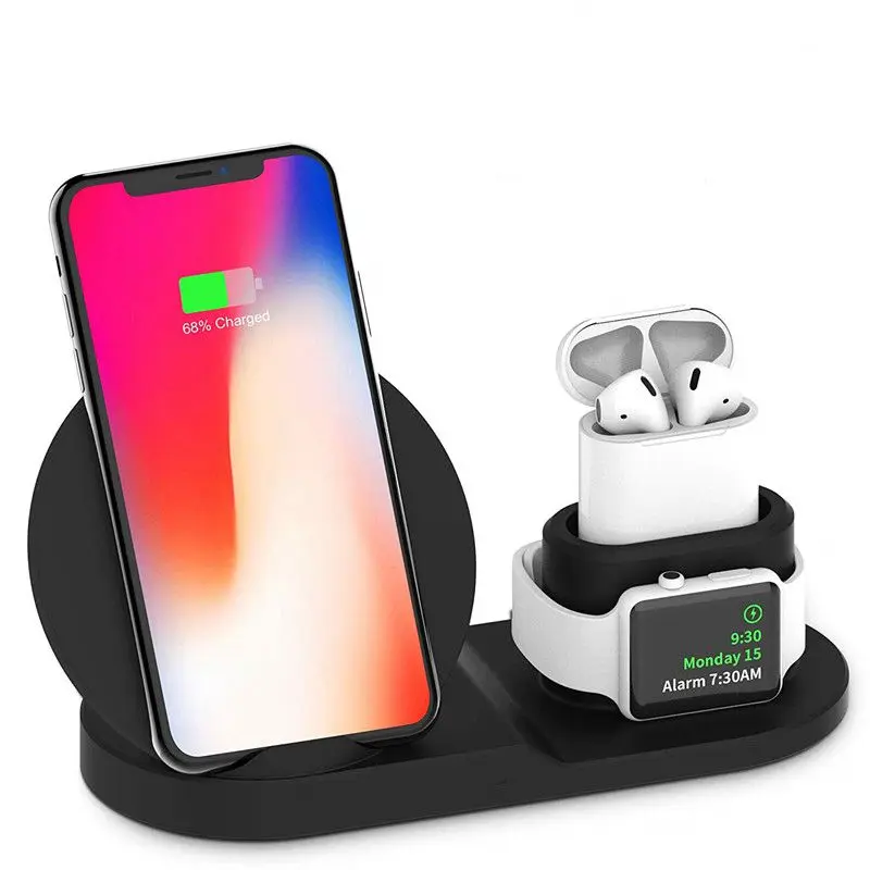 3 in 1 Wireless Charger Stand for iPhone X Max XR iWatch 3 4 AirPod 10W Qi Fast Wireless Charging Station for Samsung Galaxy S10
3 in 1 Wireless Charger Stand for iPhone X Max XR iWatch 3 4 AirPod 10W Qi Fast Wireless Charging Station for Samsung Galaxy S10