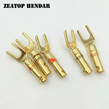 50Pcs Brass Gold plated Nakamichi Y U Spade Speaker Plugs Audio Screw Fork Connector for Binding Post Banana Jack Adapter
50Pcs Brass Gold plated Nakamichi Y U Spade Speaker Plugs Audio Screw Fork Connector for Binding Post Banana Jack Adapter