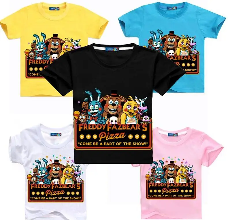 New Summer Short Sleeves Boys T Shirt Five Nights At Freddy Kids Shirts Baby Girls T-shirt Cartoon Printing Tops Tee WX609
New Summer Short Sleeves Boys T Shirt Five Nights At Freddy Kids Shirts Baby Girls T-shirt Cartoon Printing Tops Tee WX609