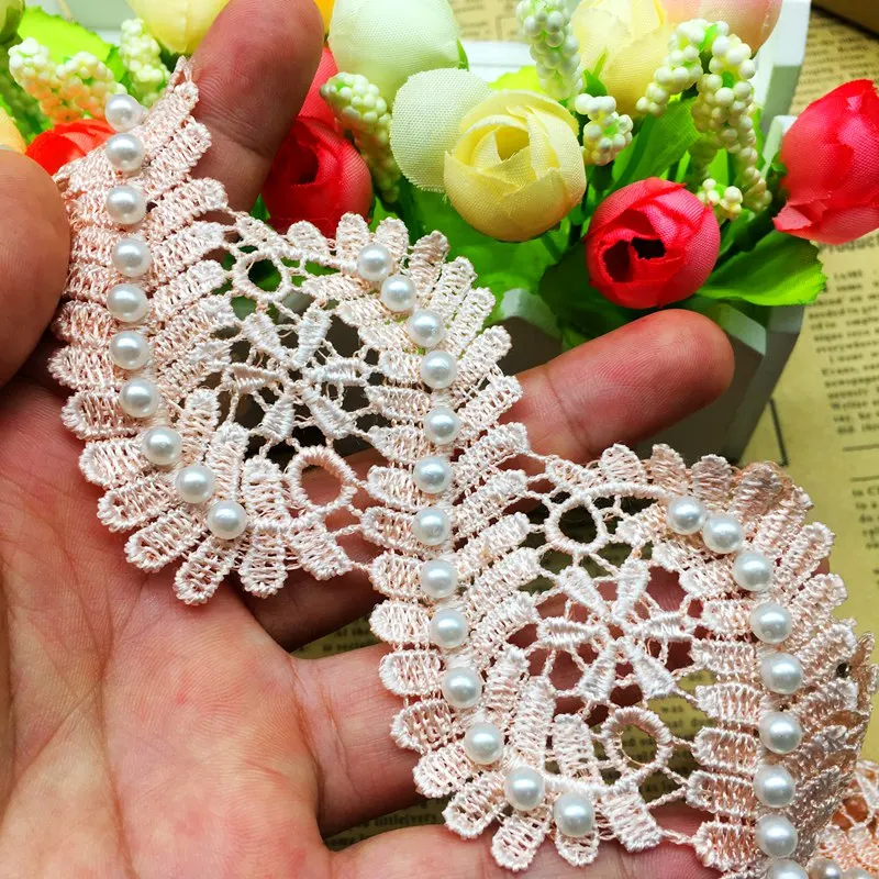 5X Soluble Centipede Flowers Pearl Embroidered Lace Trim Ribbon Fabric Sewing Craft For Costume Wedding Dress Decoration
5X Soluble Centipede Flowers Pearl Embroidered Lace Trim Ribbon Fabric Sewing Craft For Costume Wedding Dress Decoration