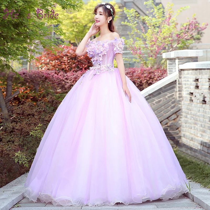 He's Bride Flower Boat Neck Lace Up Up Floor-Length Ball Gown Purple Wedding Dresses Custom Plus Size Gowns Robe De Mariee
He's Bride Flower Boat Neck Lace Up Up Floor-Length Ball Gown Purple Wedding Dresses Custom Plus Size Gowns Robe De Mariee