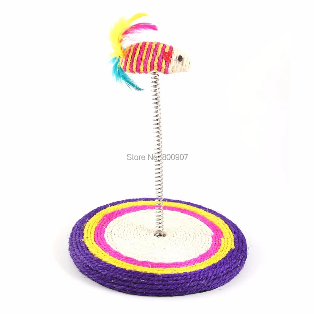 Colorful Sisal Pad Base Coil Spring Colorful Mouse Style Cat toy cat scratch mouse Color random
Colorful Sisal Pad Base Coil Spring Colorful Mouse Style Cat toy cat scratch mouse Color random