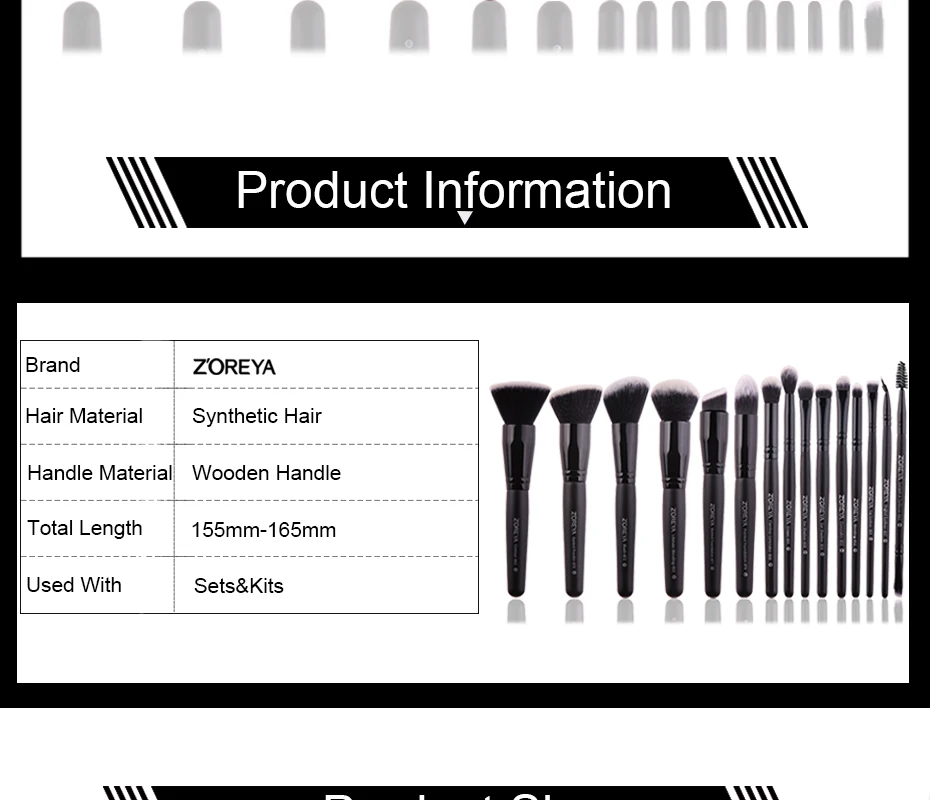 Soft brushes for makeup of 15 pcs, Free shipping in Canada | online brands Soft brushes for makeup of 15 pcs, Free shipping in Canada | online brands