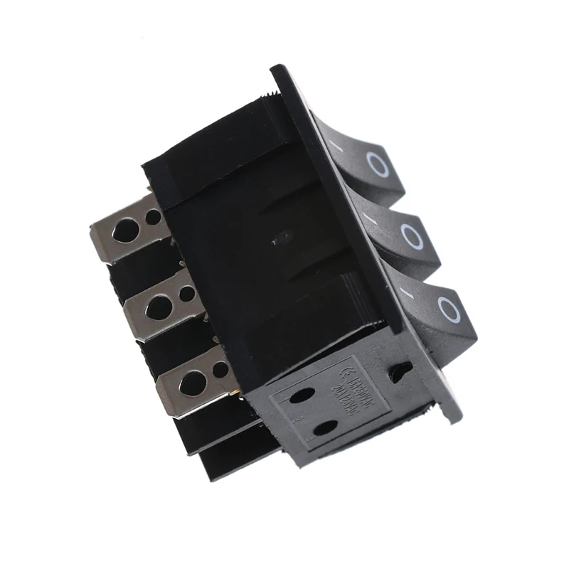 

ON-OFF KCD3 34*40 Big Rocker Switches Black Three-Way Switch 9 Pin 2 Position multi-knife single-throw 15A 250V 20A 125VAC AC