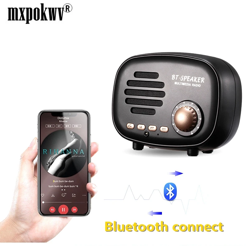 Classic Retro Mini Bluetooth Speaker Portable Music Player Subwoofer Wireless multimedia FM Radio U disk TF Handsfree for phone
Classic Retro Mini Bluetooth Speaker Portable Music Player Subwoofer Wireless multimedia FM Radio U disk TF Handsfree for phone