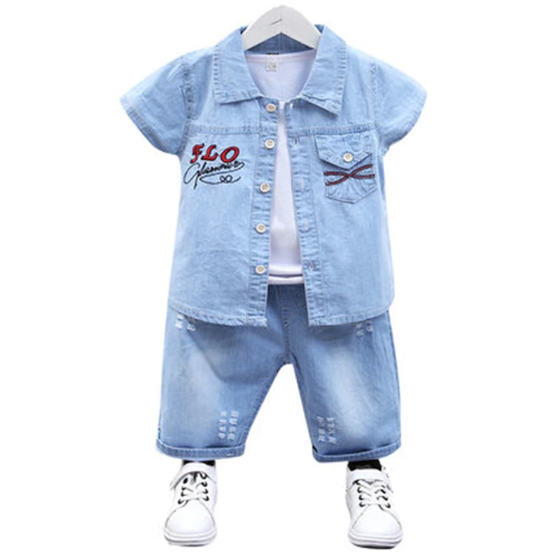 Boys summer 2019 new tide clothes children's clothing boys summer short-sleeved denim three-piece
Boys summer 2019 new tide clothes children's clothing boys summer short-sleeved denim three-piece