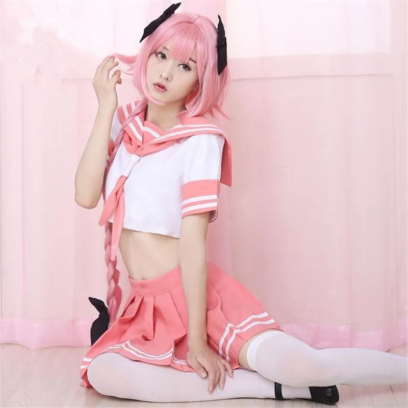Girl Anime Fate Astolfo Sailor Cosplay Costume Pink Skirt Suit Christmas Carnival Party Halloween Costume For Women High Quality
Girl Anime Fate Astolfo Sailor Cosplay Costume Pink Skirt Suit Christmas Carnival Party Halloween Costume For Women High Quality