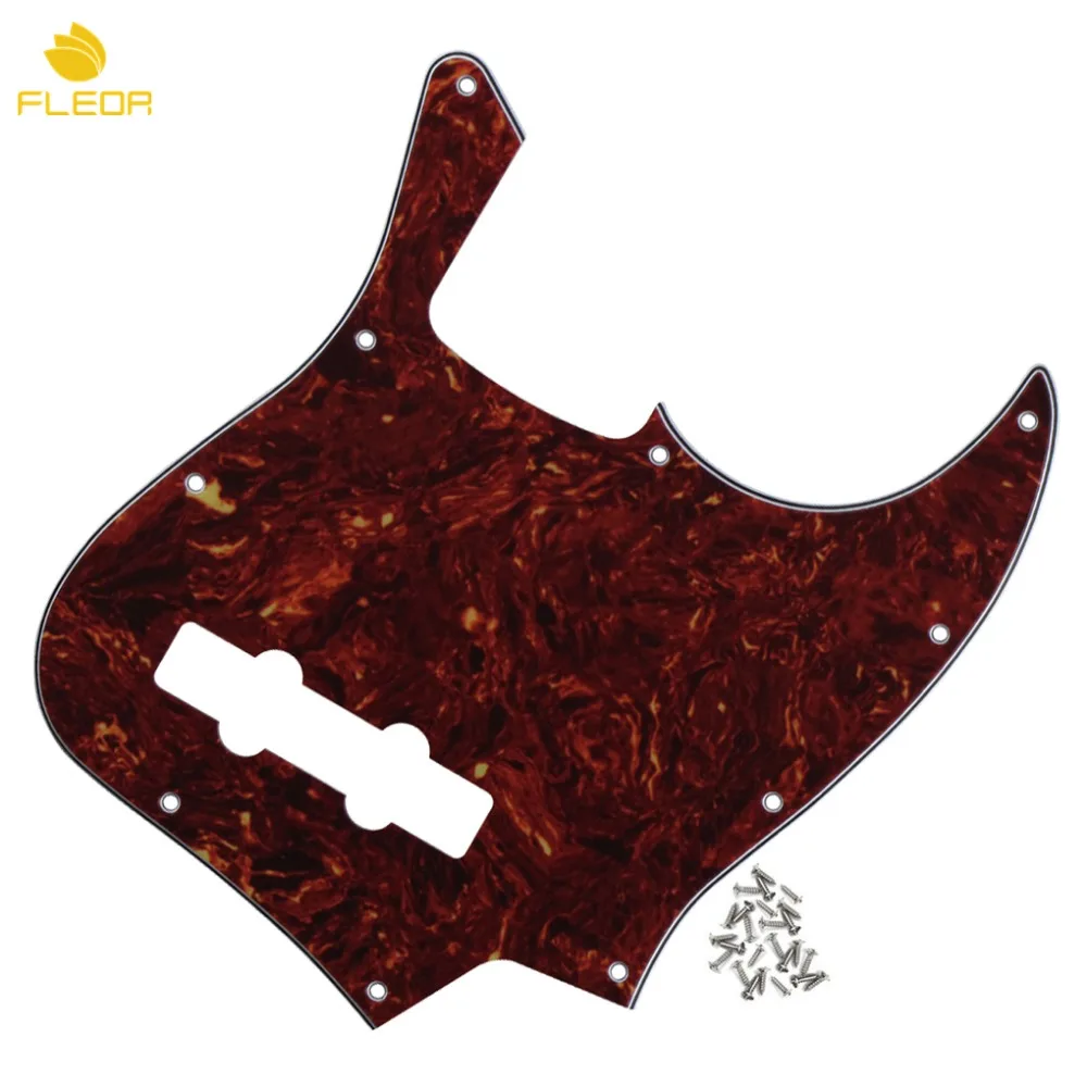FLEOR Standard 10 Holes 4 String Jazz JB Bass Style Pickguard Scratch Plate 4Ply & Screws for Bass Guitar Parts, Red Tortoise
FLEOR Standard 10 Holes 4 String Jazz JB Bass Style Pickguard Scratch Plate 4Ply & Screws for Bass Guitar Parts, Red Tortoise