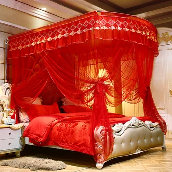 Luxury Red U type Palace Style Guide Rail Three Open Door telescopic Mosquito Net 1.8m 1.5m 2m Bed Contains Mosquito Net Frame
Luxury Red U type Palace Style Guide Rail Three Open Door telescopic Mosquito Net 1.8m 1.5m 2m Bed Contains Mosquito Net Frame