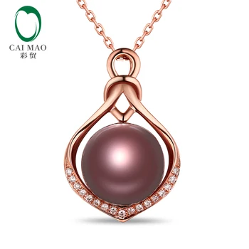 18k Rose Gold precious 11-12mm Round Freshwater Pearl 0.1ct Diamond Pendant manufacturer Free Shipping
18k Rose Gold precious 11-12mm Round Freshwater Pearl 0.1ct Diamond Pendant manufacturer Free Shipping