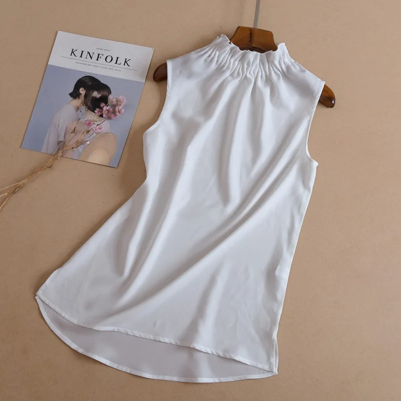 new fashionable white sleeveless office lady chiffon blouse solid color womens tops and blouses
new fashionable white sleeveless office lady chiffon blouse solid color womens tops and blouses