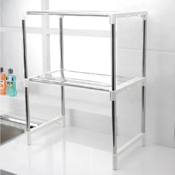Adjustable Standing Type Double Kitchen Holder Bathroom Shelve Microwave Oven Shelf Rack Multifunctional Stainless Steel 1pc
Adjustable Standing Type Double Kitchen Holder Bathroom Shelve Microwave Oven Shelf Rack Multifunctional Stainless Steel 1pc