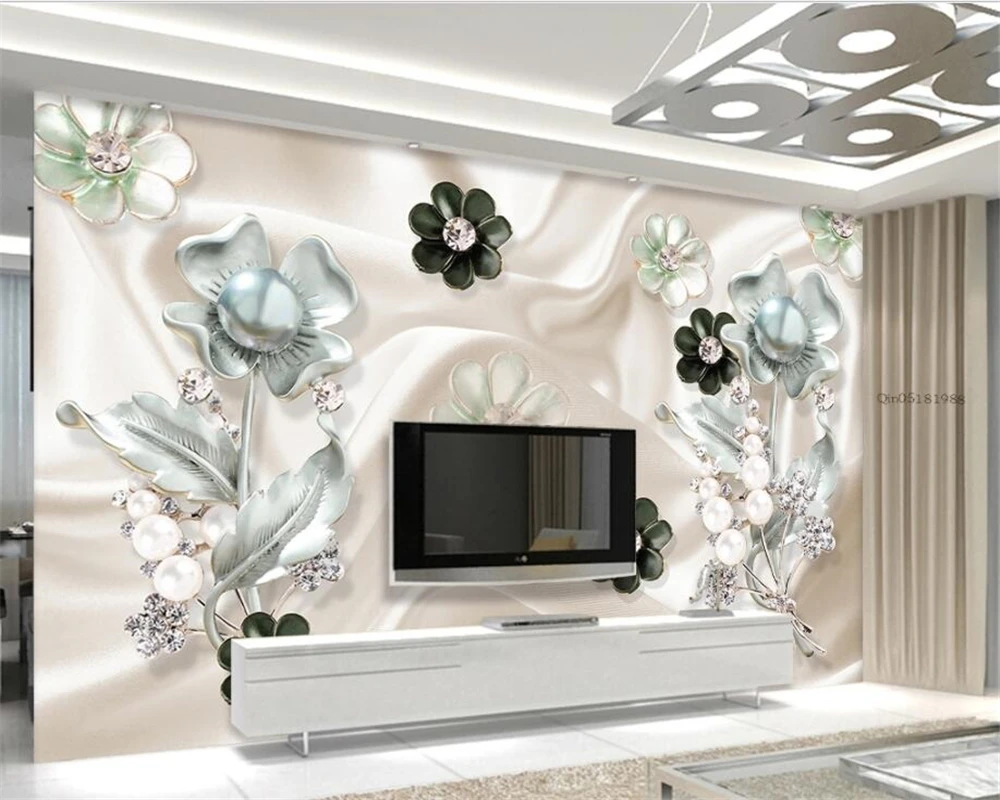 Custom Wall Wallpaper Diamond Flower Jewelry Wallpaper 3D Living Room Bedroom Background Wallpaper wall sticker beibehang
Custom Wall Wallpaper Diamond Flower Jewelry Wallpaper 3D Living Room Bedroom Background Wallpaper wall sticker beibehang