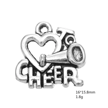 50PCS Ancient Silver I LOVE TO CHEER Letter Pendant Charms Necklace Jewelry DIY Accessories Handmade Keychains,Bracelets Making
50PCS Ancient Silver I LOVE TO CHEER Letter Pendant Charms Necklace Jewelry DIY Accessories Handmade Keychains,Bracelets Making