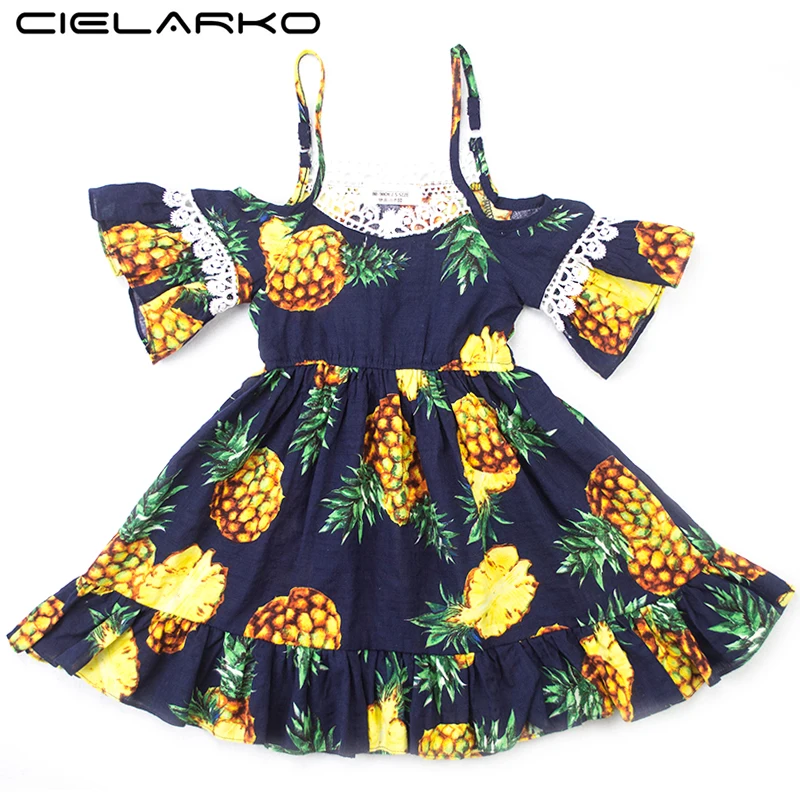 Платье для девочек с ананасом без бретелек | Детская одежда и обувь