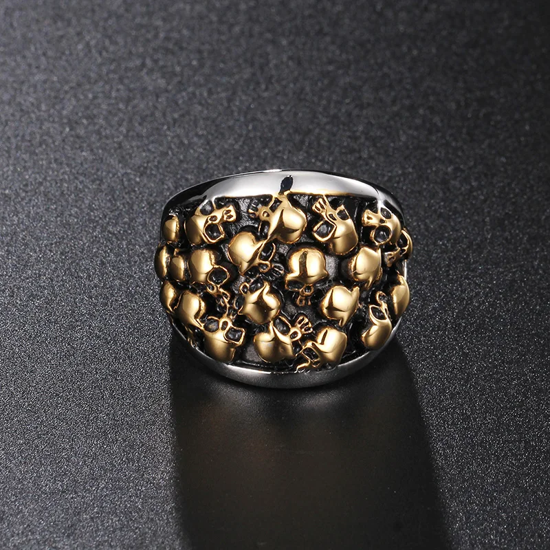 TrustyLan Hot Selling Punk Rock Never Fade Gold Color Stainless Steel Skull Rings For Men Variety Skeleton Biker Jewelry Anel
TrustyLan Hot Selling Punk Rock Never Fade Gold Color Stainless Steel Skull Rings For Men Variety Skeleton Biker Jewelry Anel