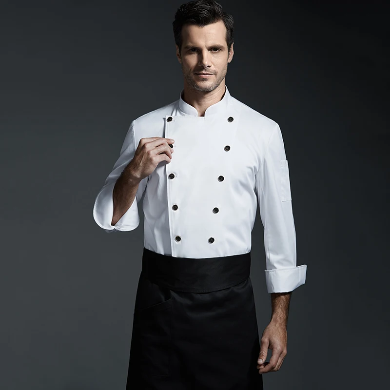 2019 high quality fashion restaurant french chef jacket durable and comfortable long sleeve white cook clothes for man
2019 high quality fashion restaurant french chef jacket durable and comfortable long sleeve white cook clothes for man