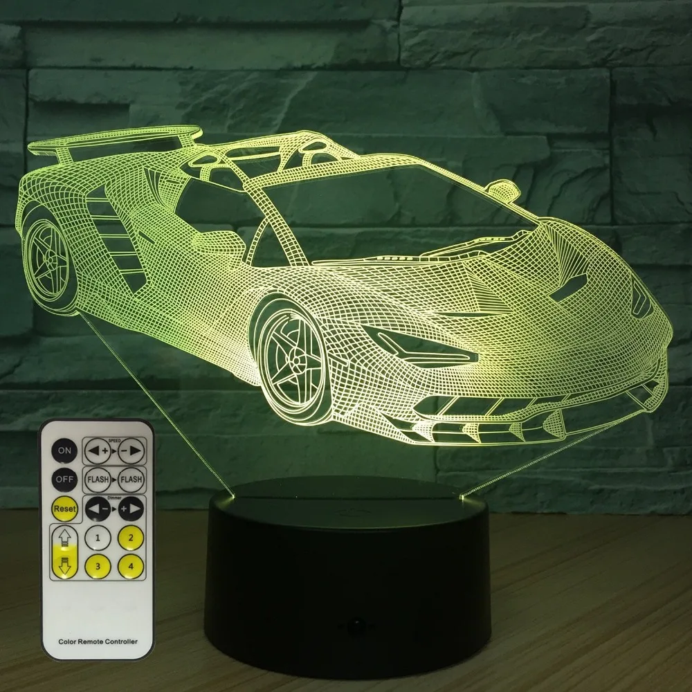 Remote & Touch Super Cool Sports Car 7 Colors Change Night Lamp LED 3D Table Light for Bedroom Sleep Lamp Art Decor Kids Gift
Remote & Touch Super Cool Sports Car 7 Colors Change Night Lamp LED 3D Table Light for Bedroom Sleep Lamp Art Decor Kids Gift