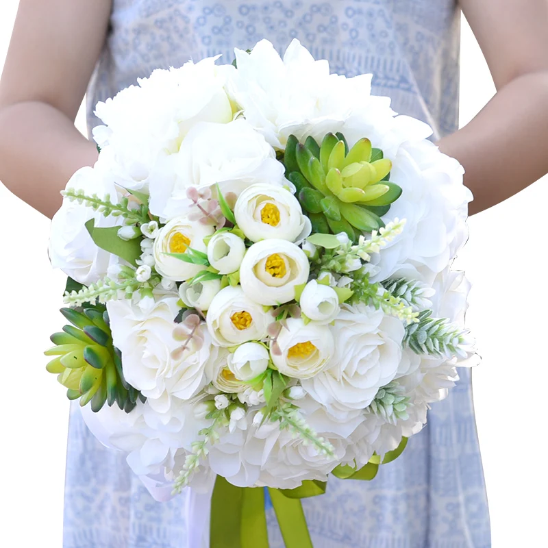 Aesthetically Versatile Bridal Bouquet Combined Silk Spray Roses Peony Flower Succulents With Ranunculus Wedding Bouquet A0008
Aesthetically Versatile Bridal Bouquet Combined Silk Spray Roses Peony Flower Succulents With Ranunculus Wedding Bouquet A0008