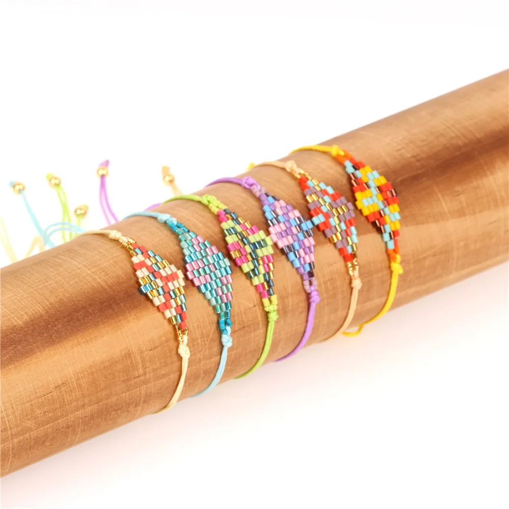 Handmade Heart Rope Colorful Bracelet Women Miyuki Beads Weave Lucky Charm Bracelets Female Friendship Pulsera Dropshipping
Handmade Heart Rope Colorful Bracelet Women Miyuki Beads Weave Lucky Charm Bracelets Female Friendship Pulsera Dropshipping