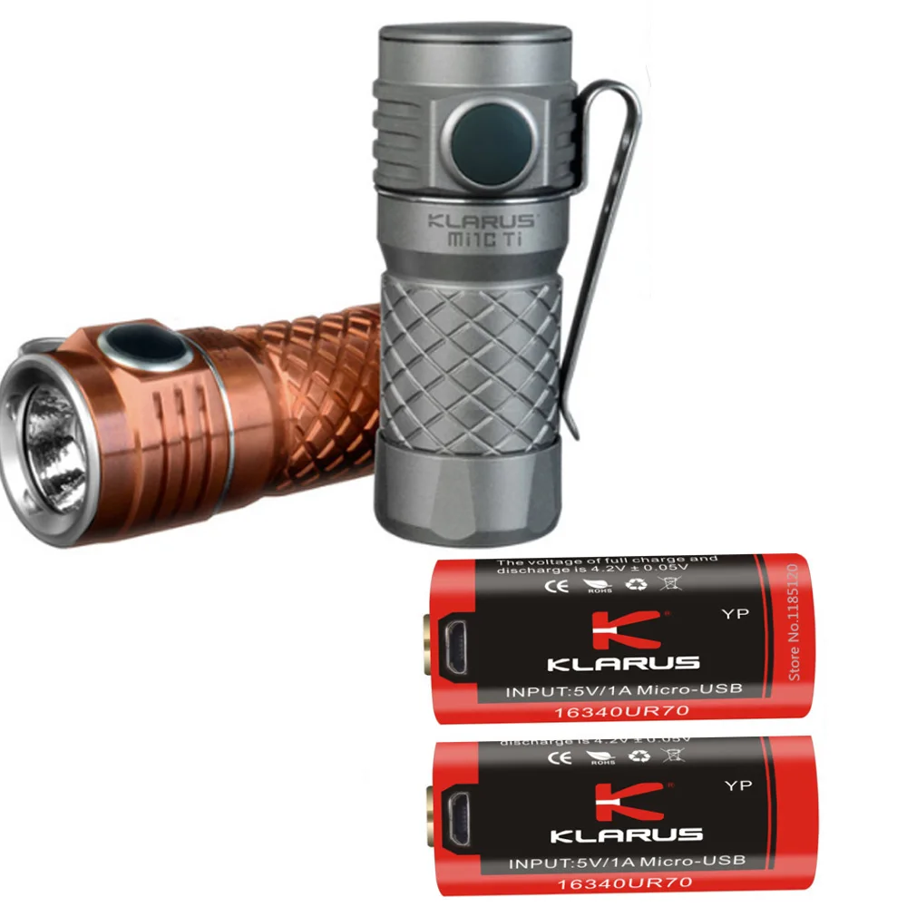 New KLARUS Mi1C LED Flashlight Ti/Cu CREE XP-L HI V3 600LM Mini Titanium Torch Flashlight + 2 x 16340 Li-ion Rechageable Battery
New KLARUS Mi1C LED Flashlight Ti/Cu CREE XP-L HI V3 600LM Mini Titanium Torch Flashlight + 2 x 16340 Li-ion Rechageable Battery