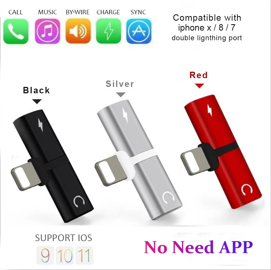 2 in 1 Dual Adapter For Lightning to Charge Listening Port Audio Adapter For iPhone X 7 8 Earphone Aux Splitter Cable Converter
2 in 1 Dual Adapter For Lightning to Charge Listening Port Audio Adapter For iPhone X 7 8 Earphone Aux Splitter Cable Converter