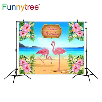 Funnytree photography backdrop Tropical flamingo birthday summer sea beach dessert table decor background photo studio photocall
Funnytree photography backdrop Tropical flamingo birthday summer sea beach dessert table decor background photo studio photocall