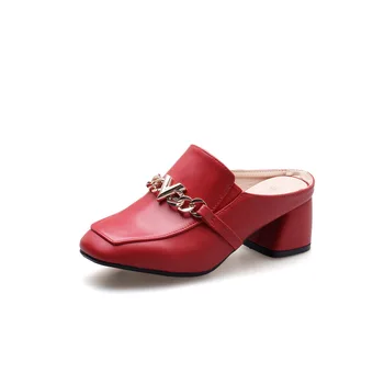 The new 2018 square thick with restoring ancient ways with baotou half dragged in 32-4600 take the lazy man shoes
The new 2018 square thick with restoring ancient ways with baotou half dragged in 32-4600 take the lazy man shoes