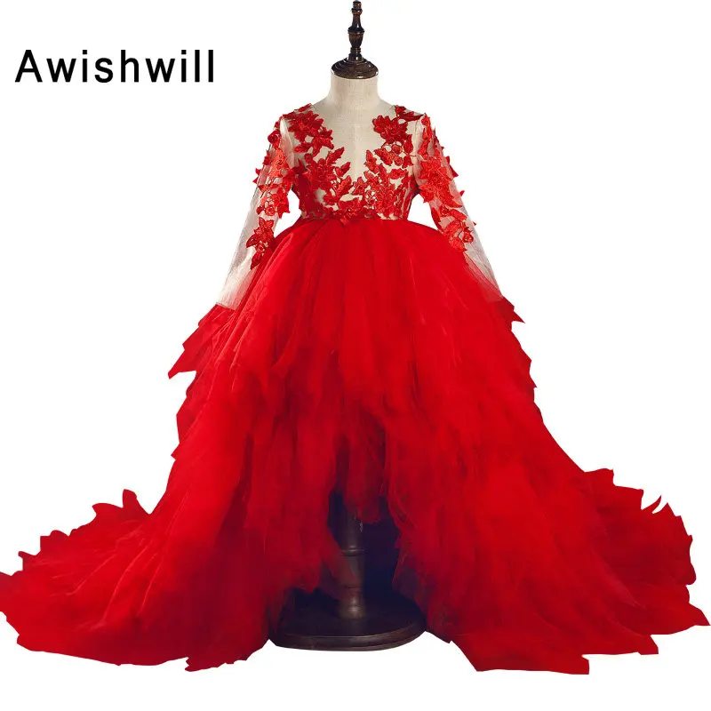 New Arrival Red Color Flower Girl Dresses Lace Appliques Girl Wedding Birthday Party Gowns Kids Pageant First Communion Dress
New Arrival Red Color Flower Girl Dresses Lace Appliques Girl Wedding Birthday Party Gowns Kids Pageant First Communion Dress