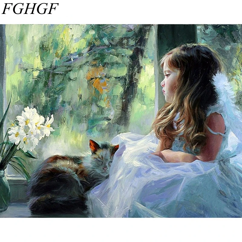 FGHGF Frameless Picture Cute Girl DIY Painting By Numbers Modern Wall Art Handpainted Oil Painting On Canvas
FGHGF Frameless Picture Cute Girl DIY Painting By Numbers Modern Wall Art Handpainted Oil Painting On Canvas
