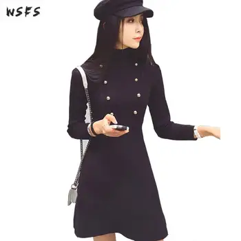Autumn Knitted Dress Black Turtleneck Full Sleeve Womens Dress Button Vintage Office Ladies Bodycon Sexy Party Midi Aline Dress
Autumn Knitted Dress Black Turtleneck Full Sleeve Womens Dress Button Vintage Office Ladies Bodycon Sexy Party Midi Aline Dress