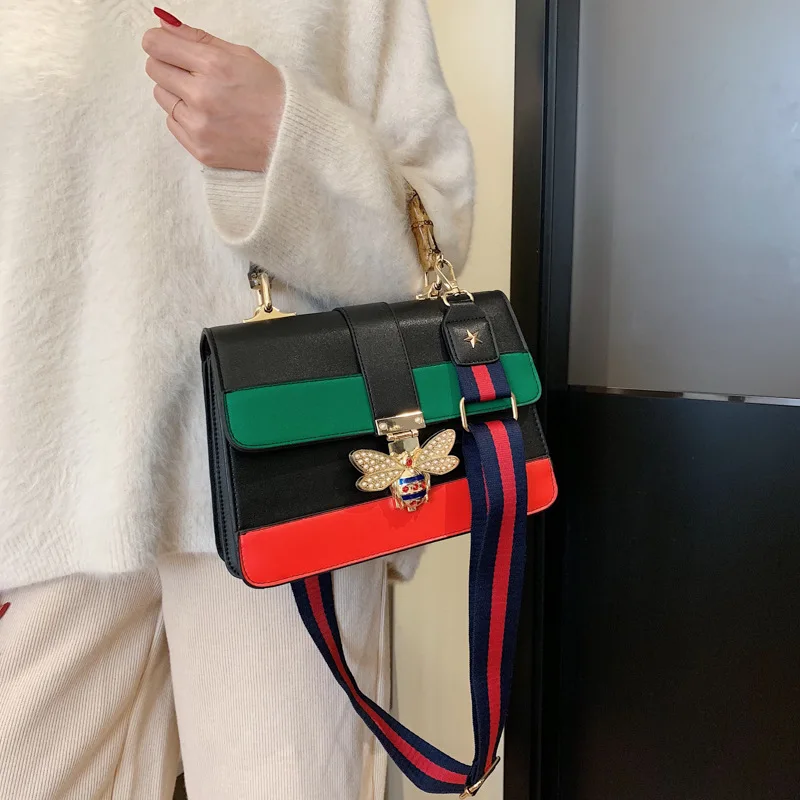 2019 women shoulder bag PU Leather Women Messenger Bag Personalized Stitching Women Crossbody Bag Bee Metal Decor Handbags
2019 women shoulder bag PU Leather Women Messenger Bag Personalized Stitching Women Crossbody Bag Bee Metal Decor Handbags
