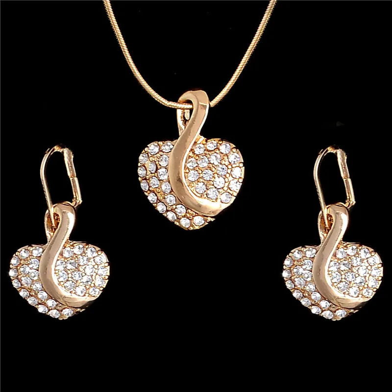 Crystal Jewelry Set Brand Gold Silver Fashion Party Wedding Bridal Rhinestone Heart Pendant Necklace Earring Set Accessories
Crystal Jewelry Set Brand Gold Silver Fashion Party Wedding Bridal Rhinestone Heart Pendant Necklace Earring Set Accessories