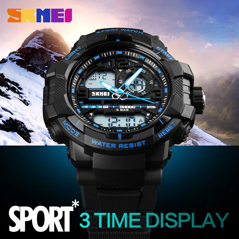 New Sports Watch Men Clock Digital LED Dual Time Display Waterproof Alarm Man Wristwatch Chronograph Backlight Relogio Masculino
New Sports Watch Men Clock Digital LED Dual Time Display Waterproof Alarm Man Wristwatch Chronograph Backlight Relogio Masculino
