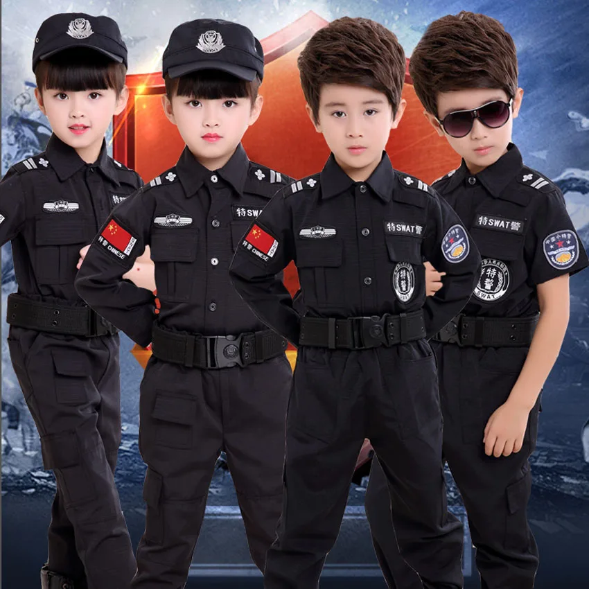 Kids Military Uniform Swat Police Men Halloween Fancy Cosplay Costumes for Children Boys Combat Jacket Teenagers Army Suit
Kids Military Uniform Swat Police Men Halloween Fancy Cosplay Costumes for Children Boys Combat Jacket Teenagers Army Suit