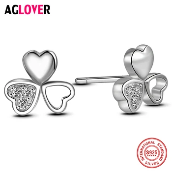 925 Silver Stud Earrings Clover Charm Heart Earrings Woman AAA Crystal Sterling Silver Female Luxury Jewelry
925 Silver Stud Earrings Clover Charm Heart Earrings Woman AAA Crystal Sterling Silver Female Luxury Jewelry