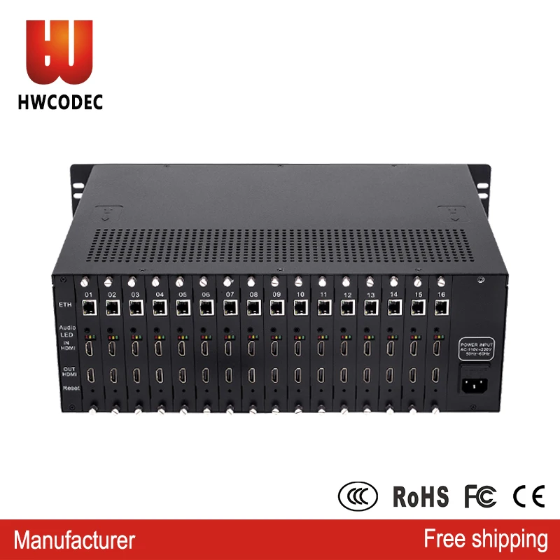 HWCODEC 16 channel HDMI 3U h.264 iptv live streaming encoder ip video streaming encoder
HWCODEC 16 channel HDMI 3U h.264 iptv live streaming encoder ip video streaming encoder