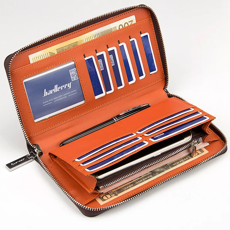 Men Wallets Larger Purse Money Bag Leather Men Clutch Long Wallet Male Wristlet Famous Brand Wallet carteira masculina MWS020-2
Men Wallets Larger Purse Money Bag Leather Men Clutch Long Wallet Male Wristlet Famous Brand Wallet carteira masculina MWS020-2