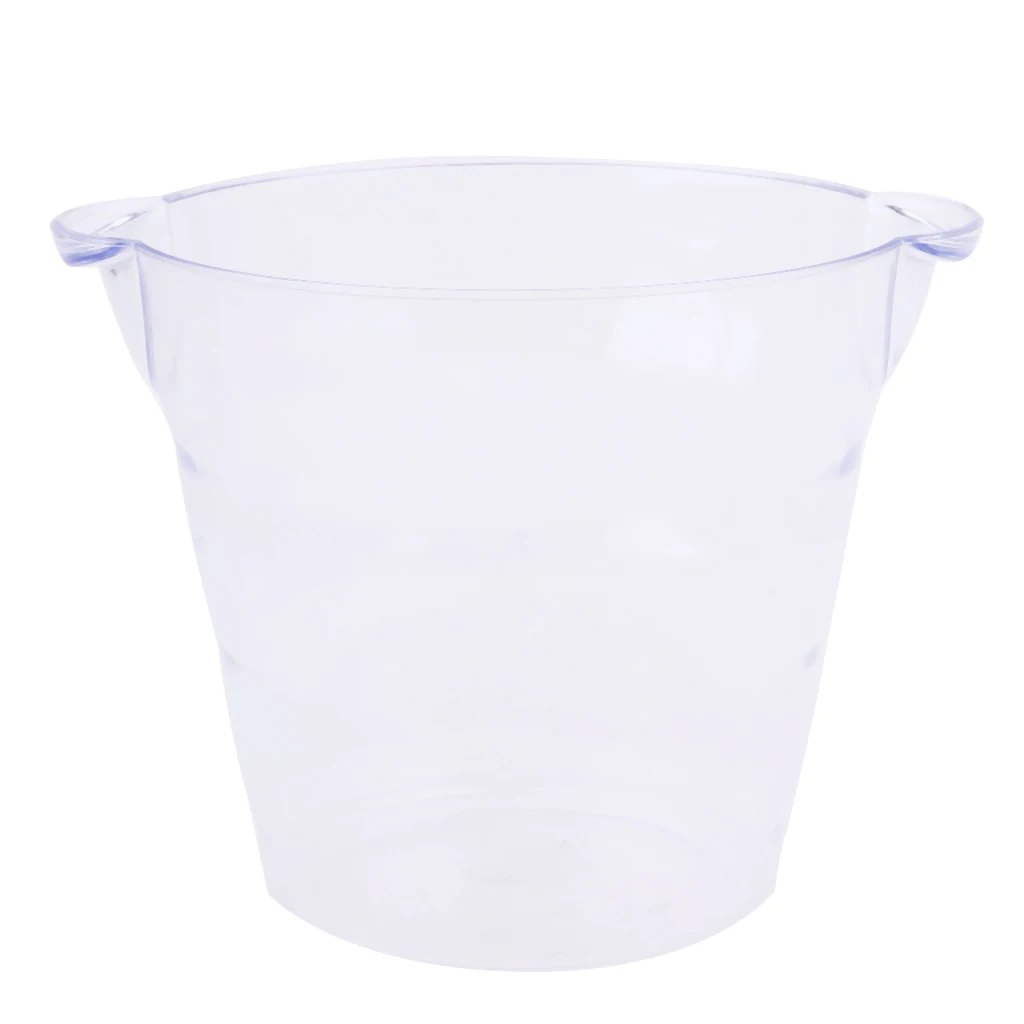 Transparent Plastic Champagne Wine Bottle Cooler Ice Bucket Chiller Bowl For Party Bar Home Use Picnic Camping Beach Club