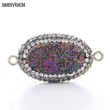 ShinyGem Oval Druzy Pendants Connectors Pave Cubic Zircon Natural Stone Pendant Pendulum For Jewelry Making Egg Crystal Pendants
ShinyGem Oval Druzy Pendants Connectors Pave Cubic Zircon Natural Stone Pendant Pendulum For Jewelry Making Egg Crystal Pendants